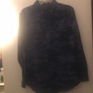 Men's Blue Camouflage Shirt
